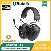 EARMOR C51 Bluetooth Electronic Noise Cancelling Headset Military Tactical Hunting Shooting Earmuffs Hearing Protection