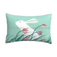 Rabbit , Resting Pillow Case 20x30 50*75 Sofa Bedroom Ingsoc 1984 George Orwell Dystopian Long Rectangle Pillowcover Home