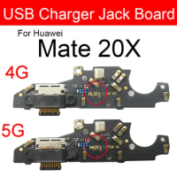 Genuine USB Plug Charger Jack Board For Huawei Mate 20X 4G 5G 20 X Usb Charging Port Dock Connector Flex Cable Replacement Parts