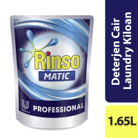 Rinso Matic - Deterjen Laundry Professional - Bukaan Depan - 1650ml