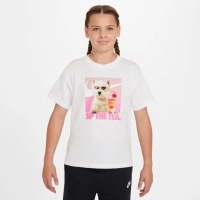 【NIKE 耐吉】短袖上衣 童裝 女童 大童 寬鬆版型 G NSW PHOTO TEE 白 HQ2337-100