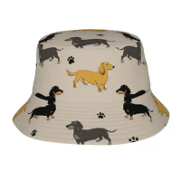 Weenie Weenies (Dachshund Sausage Dog) Bucket Hat Panama For Man Woman Bob Hats Fisherman Hats For Summer Fishing Unisex Caps