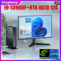 KingNovy 13th Gen i9 13900F NVIDIA RTX 4070 12G Gaming Mini PC i7 NVMe 2xDDR5 Desktop PC Windows 11 Mini Gamer Computer WiFi6