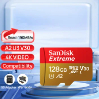 SanDisk Micro SD Card Extreme Memory Card 32GB 64GB 128GB 256GB 512GB 1T Flash TF for Nintendo Switch Steam Deck ROG Ally Camera