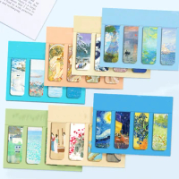 Magnetic Bookmarks Van Gogh Literature Art Series DIY Decoration Books Clip Page Stationery Student Office School Supplies