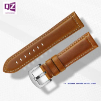 18mm 20mm 22mm 24mm Retro Genuine Leather Strap Watch Band for Seiko Mido for Omega fossil Belt Bracelet red orange watchbands
