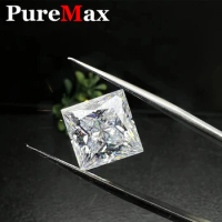 PureMax Rare Princess Cut Moissanite Loose Stone 0.06-10ct Super White Certified Princess Square Shape Moissanite Diamonds