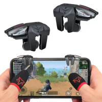 Sarafox F6 6 Finger Mobile Game Trigger Controller Alloy Gamepad Joystick Aim Shooting L1 R1 Key Button for IPhone Android G21