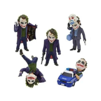 5pcs/set The Dark Knight Joker Keychain PVC Action Figure Collectible Model Toy