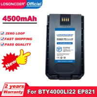 LOSONCOER 4500mAh For TD Tech Shock Proof BTY4000LI22 EP821 walkie talkie Battery