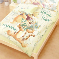 【享夢城堡】四季涼被5x6(迪士尼小熊維尼Pooh 花日秘境-米黃) 涼被/冷氣毯
