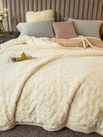 冬季加厚毛毯兔兔絨辦公室午睡毯子珊瑚絨床單法蘭牛奶絨沙發蓋毯