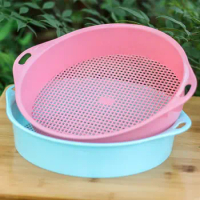 Plastic Soil Sieve Sifter Potting Classifier Round Manual Garden Mesh Pan Multi-use Sifting Strainer Compost