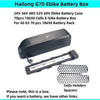 24V 36V 48V 52V 60V Hailong Ebike Battery Box Solutions Hailong G70 E-bike Battery Case 18650 Cells Ebike Battery Housing