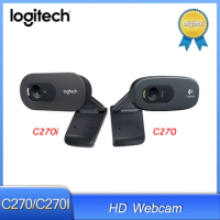 Logitech C270/C270i HD Video 720P Webcam with Built-in Microphone USB2.0 Mini PC Camera PC Laptop Video Conference Camera