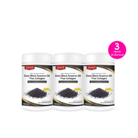 Zenji Black Sesame Oil Plus Collagen เซนจิ น้ำมันงาดำสกัดเย็น 90 เม็ด เซต 3 กระปุก