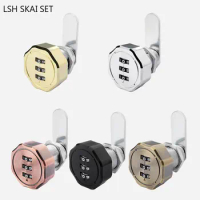 3 Digit Password Keyless Drawer Cam Lock Zinc Alloy Mail Box Lockset File Cabinet Security Door Locks Furniture Hardware