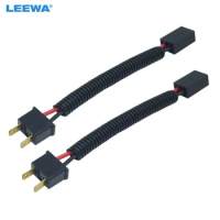 LEEWA 2PC Automotive LED HID Headlight Cable H7 Male To Female Connector Plug Lamp Bulb Socket Wiring Adapter Holder #CA1582