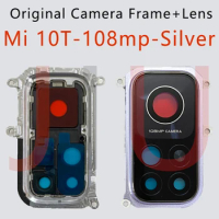 For Xiaomi Mi10t mi 10t pro Back Camera Glass Lens with Frame Main Rear Glass Lens Whith Adhesive For Mi 10T pro