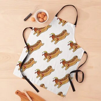 Hot Dog Dog - Dachshund - Wiener dog - Sausage Apron For Women For Man Haircut Korean Kitchens Accessories Apron
