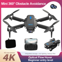 E88 Brushless Drone WiFi FPV GPS Return Brushless Motor 4K HD Dual Camera 360° Laser Obstacle Avoidance RC Quadcopter Drone Toys