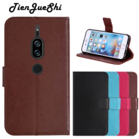 TienJueShi Flip Book-Stand Silicone Protect Leather Cover Shell Wallet Etui Skin Case For Sony Xperia XZ2 Premium 5.8 inch