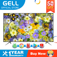 GELL 43 Inch Flat Screen TV 50 Inches Smart TV Full HD Android TV