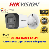 Camera HDTVI Dome 2MP Full Color HIKVISION DS-2CE76D0T-EXLPF