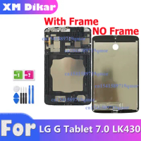 New NO or With Frame 7" LCD For LG G Tablet 7.0 LK430 LCD Display Touch Screen Digitizer Assembly Replacement