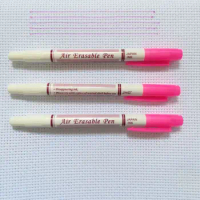 JHG Double Side Pink Air Erasable Pen Fabric Paint Marker Cross Stitch Markers For Fabric Knitting Needle Tools Paint Pen Craft
