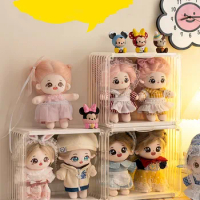 Dolls Storage Box Doll Plush Toy Display Case Transparent Acrylic Box For Lynabelle Large Space Action Figures Dolls Organizer