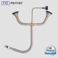 Paket Afur dan Selang Wastafel Kitchen Sink Bak Cuci Piring Double Overflow Fiorentino PS111ST