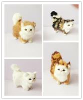 動物標本模型仿真貓白貓小貓 貓咪寵物玩具 攝影道具教學素材