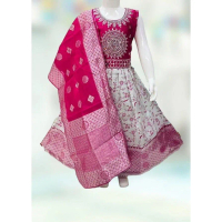 SLB KIDS GRAND PUNJABI SUIT 3PCS KURTI WITH DUPATTA