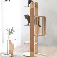 Solid Wood Cat Climbing Frame, Large Simple Vertical Cat Litter Tree