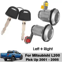 1 Set Front Left Right Door Lock &amp; Keys For Mitsubishi L200 Pick Up 2001 2002 2003 2004 2005
