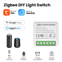 Tuya Zigbee 2/3/4 Smart Gang Switch Module 2 Way Control DIY Breaker Smart home Work with Alexa Google Home Yandex alice