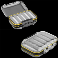 Fishing Box Lightweight Pocket Size Practical Double-sides Tackle Box For Salt Water Flies Gadget Box Fishing Accessories