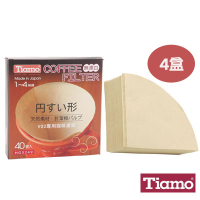 Tiamo V02圓錐咖啡濾紙1-4人 40入*4盒(HG3249)