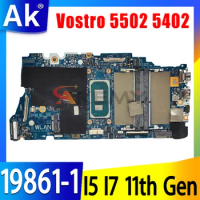 19861-1 For DELL Vostro 5502 5402 Laptop Motherboard With i5-1135G7 i7-1165G7 CPU 0WNVYK 0MTYV1 Notebook Mainboard