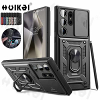 Slide Camera Lens Case For Samsung Galaxy S24 Ultra S23 Plus S23 FE A54 A15 A25 Note 20 Ultra Military Grade Bumpers Armor Cover