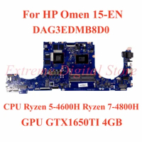 For HP Omen 15-EN Laptop motherboard DAG3EDMB8D0 with CPU Ryzen 5-4600H Ryzen 7-4800H GPU GTX1650TI 4GB 100% Tested Fully Work