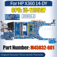 203032-2 For HP X360 14-DY Laptop Mainboard M45032-601 SRK05 i5-1135G7 100％ Tested Notebook Motherboard