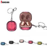 Cover for Samsung Galaxy Buds Live/Pro/2 Luxury Crystal Cute Earphone Protector Accessories with Keychian for Buds 2/Live Cases