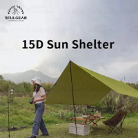 3F UL GEAR Outdoor Ultralight Tarp 15D Silicon Coating Sun Shelter 3 Sizes Camping Hammock Waterproof Shelter Beach Tent