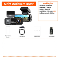 Yangood 4K Dashcam หน้า4K และหลัง2.5K เครื่องบันทึกวีดีโอ CAR รองรับคู่ WIFI GPS กล้องถอยหลังจอดรถ24