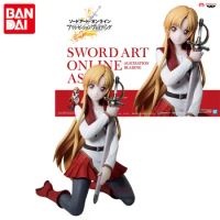 Bandai Genuine Sword Art Online Anime Figure Yuuki Asuna Action Figure Toys for Boys Girls Kids Gift Collectible Model Ornaments