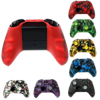 Camouflage Silicone Gamepad Cover + 2 Joystick Caps For XBox One X S Controller M5TB