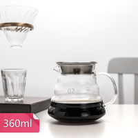 荷生活 加厚款高硼矽玻璃耐熱耐冷雲朵咖啡壺 簡易手沖冷水壺-01分享壺(360ml一入)