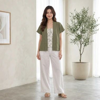 Evercloth Atasan Batik Jumbo Lengan Pendek Katun Bigsize LD Besar Kombinasi Baju Blus Daily Kebaya P